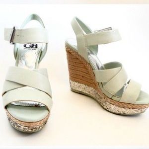Gianni Bini Teal High Heel Wedges